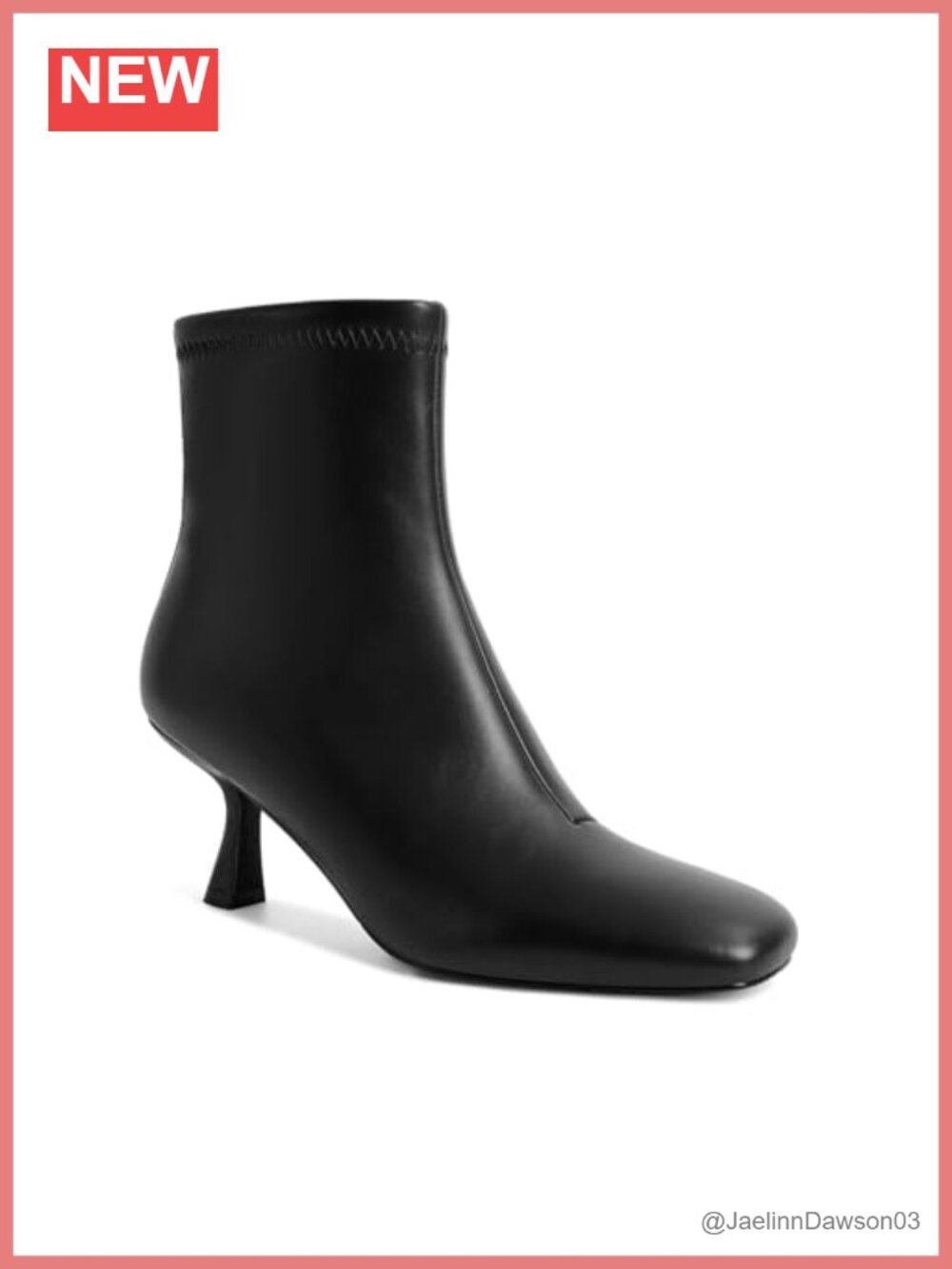 Kitten Heel Ankle Boots Square Toe Heeled Booties Side Zip Short Boots